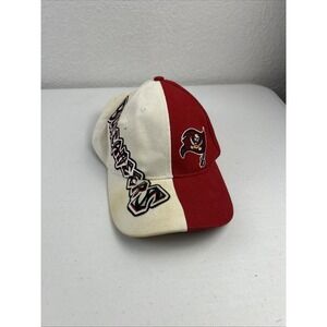 Vintage Tampa Bay Buccaneers NFL Embroidered 2 Tone Hat Cap Game Day White Red